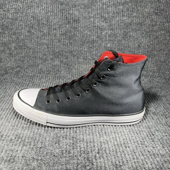 Converse Chuck Hi Nylon Men's Size 11 Black Red Shoes Sneakers Walking 162390C - Picture 5 of 12